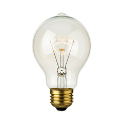 Vintage light bulb with glowing filament