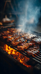 meat on the grill