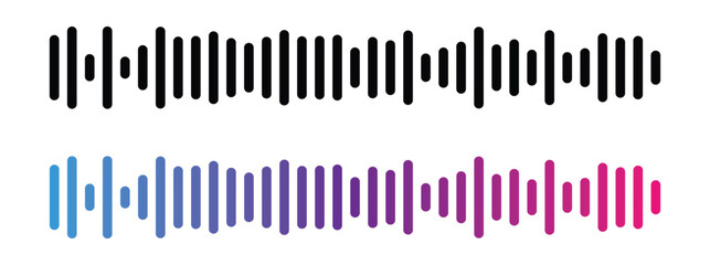 Abstract digital equalizer sound wave vector illustration. Music frequency spectrum analyzer graph. Colorful audio signal visualization on transparent background. Soundwave in eps 10.