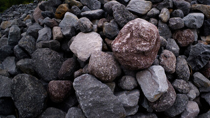 Pile of Natural Stones and Rocks