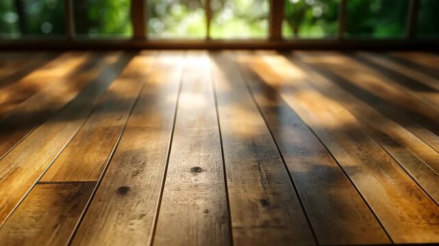 Wooden Floor with Natural Light.