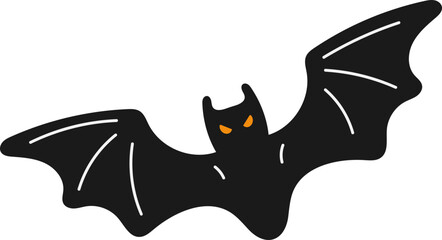 Flying Bat Nocturnal Winged Creature Vector Illustration