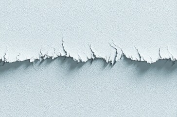 Close-up of textured, peeling, horizontal paint, with soft, irregular edges, and subtle shadows, over a textured surface