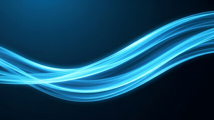 Abstract flowing light blue waves on a dark background, enhanced with smooth luminous curves and radiant highlights that create a dynamic and modern digital visual.