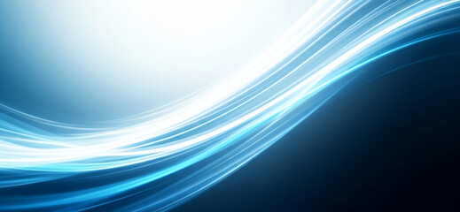Abstract blue and white flowing lines on a dark background, enhanced with smooth luminous gradients and radiant motion that create a modern and dynamic digital visual.