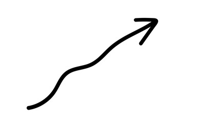 Illustration of Wavy snake like arrow