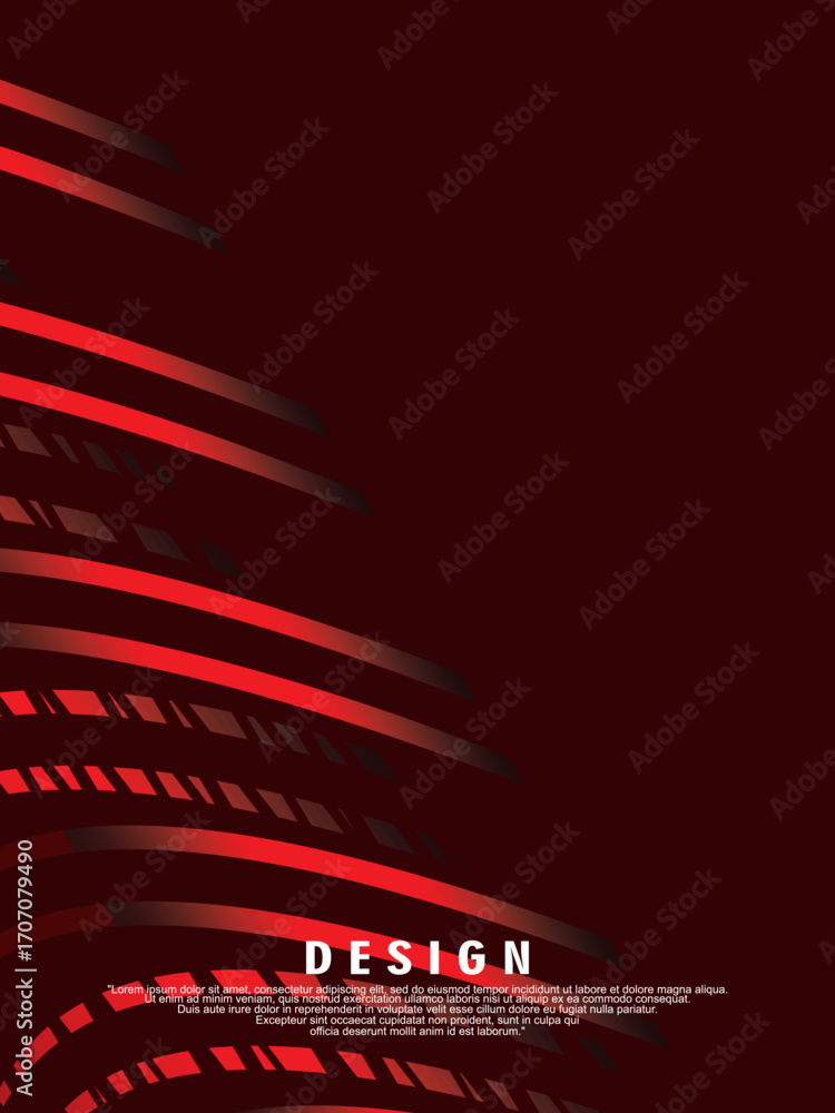 Poster premium background design with diagonal gradient red lines pattern. vertical vector template for dig