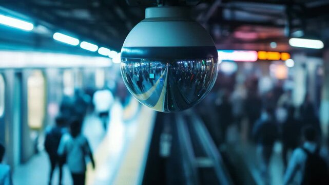Modern CCTV Technology in Underground Metro Station