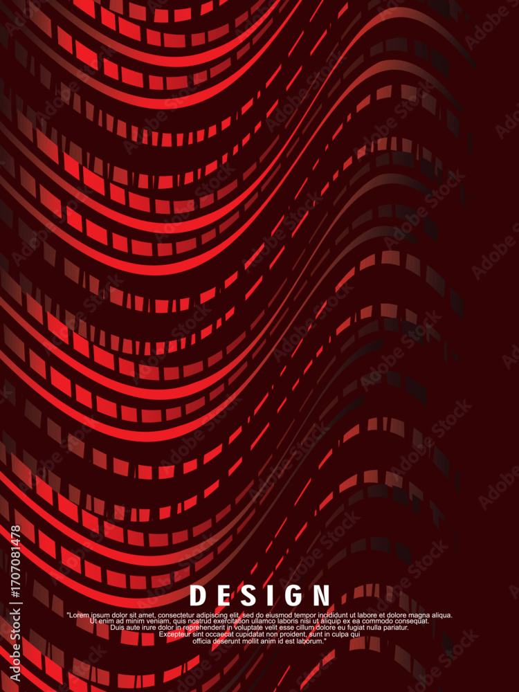 Leinwandbilder premium background design with diagonal gradient red lines pattern. vertical vector template for dig