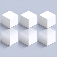 Fototapeta premium On a transparent background, a composition of abstract geometric cubes is presented