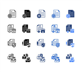 Termination, Breach, Franchise agreement, Supplier, multiple style icon set.