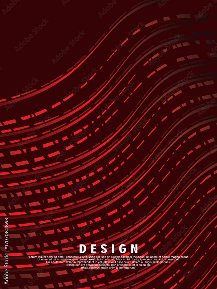 Poster premium background design with diagonal gradient red lines pattern. vertical vector template for dig