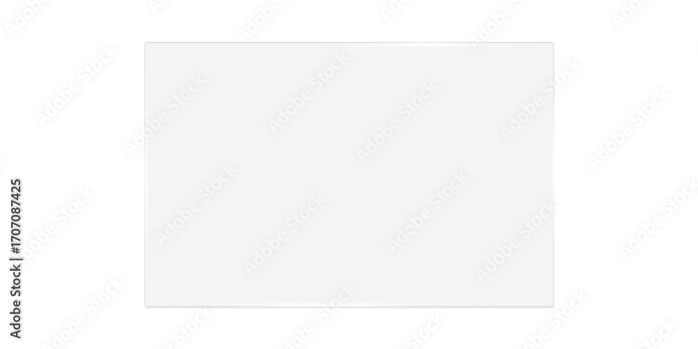 Poster square transparent glass panel, realistic ui element for overlay on alpha background