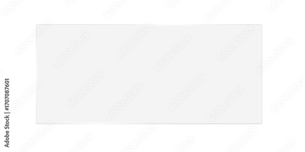 Poster transparent glass rectangle banner on alpha background, glassmorphism ui element