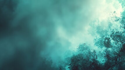 The background is characterized by a smooth, gradient-like transition of blue and turquoise shades, complemented by a delicate, glowing texture