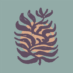 Raw Hand Drawn Floral Garden Badge Logo Emblem