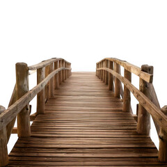 Fototapeta premium old wooden bridge isolated on white or transparent