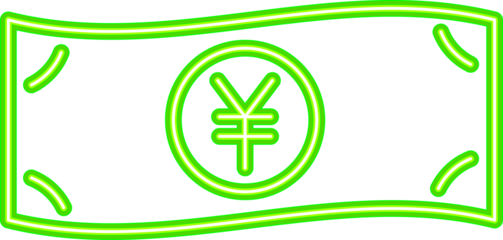Neon Green Money Icon