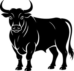 Bull silhouette vector illustration