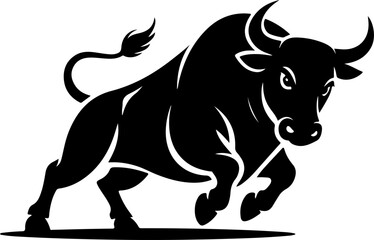 Bull silhouette vector illustration
