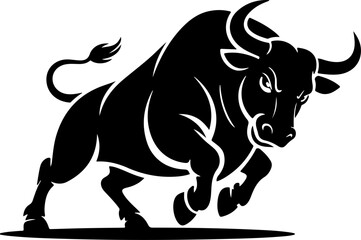 Bull silhouette vector illustration