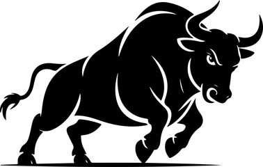 Bull silhouette vector illustration