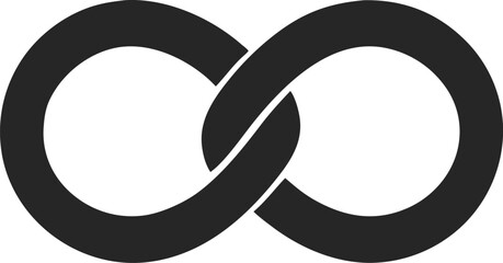 Infinity Symbol Black Vector