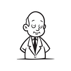 Old people black and white illustration vector image simple minimalist artwork design template
