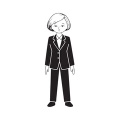 Old people black and white illustration vector image simple minimalist artwork design template
