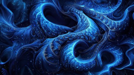 Obraz premium Abstract swirling patterns in vibrant cosmic colors