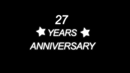 25 Year Anniversary Text Animation. 25 year anniversary celebration with star. happy anniversary special anniversary. Suitable for Anniversary Greeting cards wedding birthday cards Celebrations . - Powered by Adobe