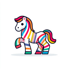 Obraz premium かわいい馬のイラスト