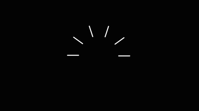 Cartoon-style circle burst firework animation with sharp white line explosions,animated line,4k circle and line shape blast animation &ndash; fireworks effect with alpha channel, hand drawn doodle line