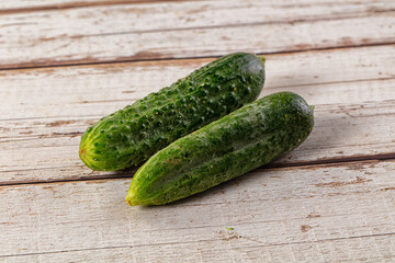 Raw fresh ripe green cucucmbers