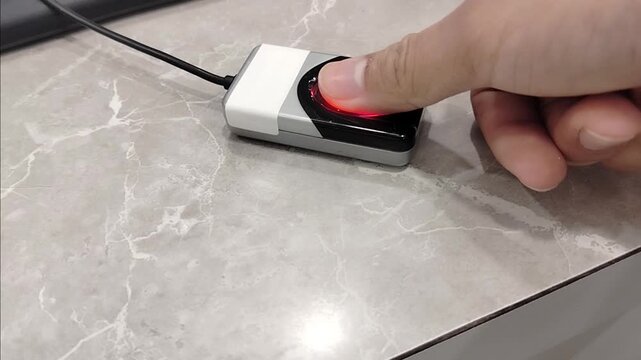 Biometric access control system equipped with fingerprint authentication to verify attendance at health centers.