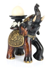 Ornate elephant candleholder
