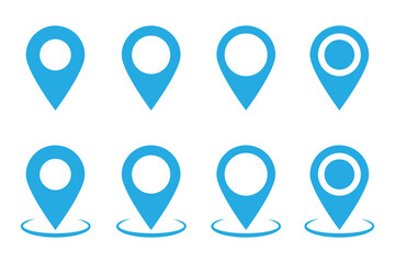 Location icon set. Location pin icon . Set of location pin icons. location pin place marker. navigation icon.