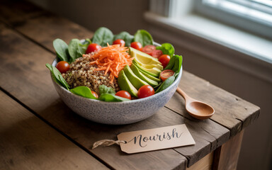 Vibrant Vegan Salad Bowl Fresh Ingredients in a Healthy Meal