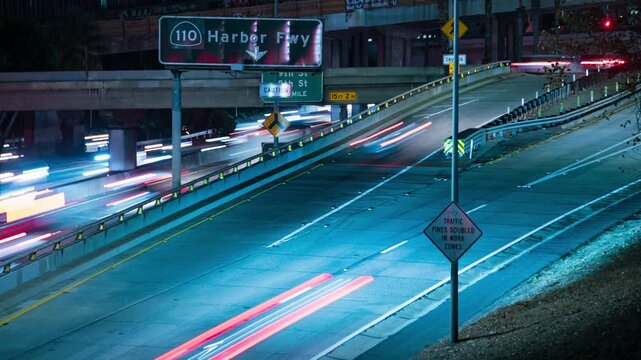 Night Traffic Jam Time Lapse 200mm