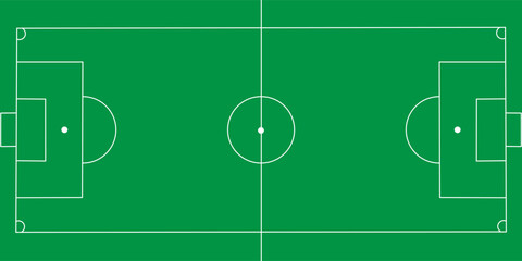 Football field. Football field outline style. Black field and stadium outline scheme on white background. Modern vector. EPS10