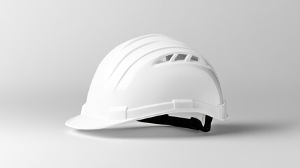 White safety helmet studio shot
