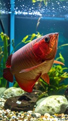 Ornate fish in aquarium