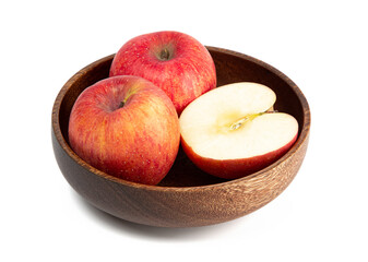 Fresh Chinese apple isolated on white background