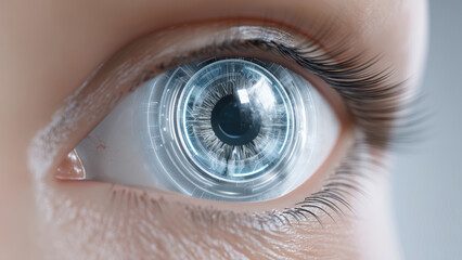 Agentic ai concept with futuristic human eye technology showing digital interface and innovation