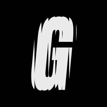 Sliced Glass Dynamic Glitch Letter G Animation