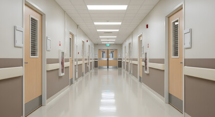 Obraz premium A minimalist home office setup featuring a floating desk with a laptop and a chair, complemented by wall shelves and a window.