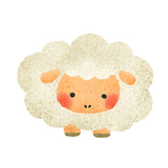かわいいひつじの手描きイラスト素材
