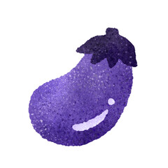 かわいいナスの手描きイラスト素材