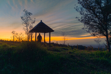 sunrise in the village
