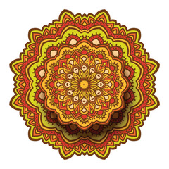 Ornament beautiful card with mandala geometric circle element